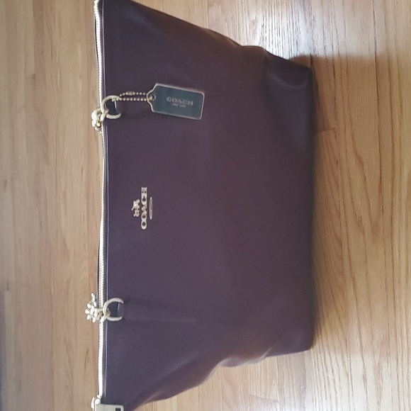 Burgundy Coach Purse - Picture 2 of 3